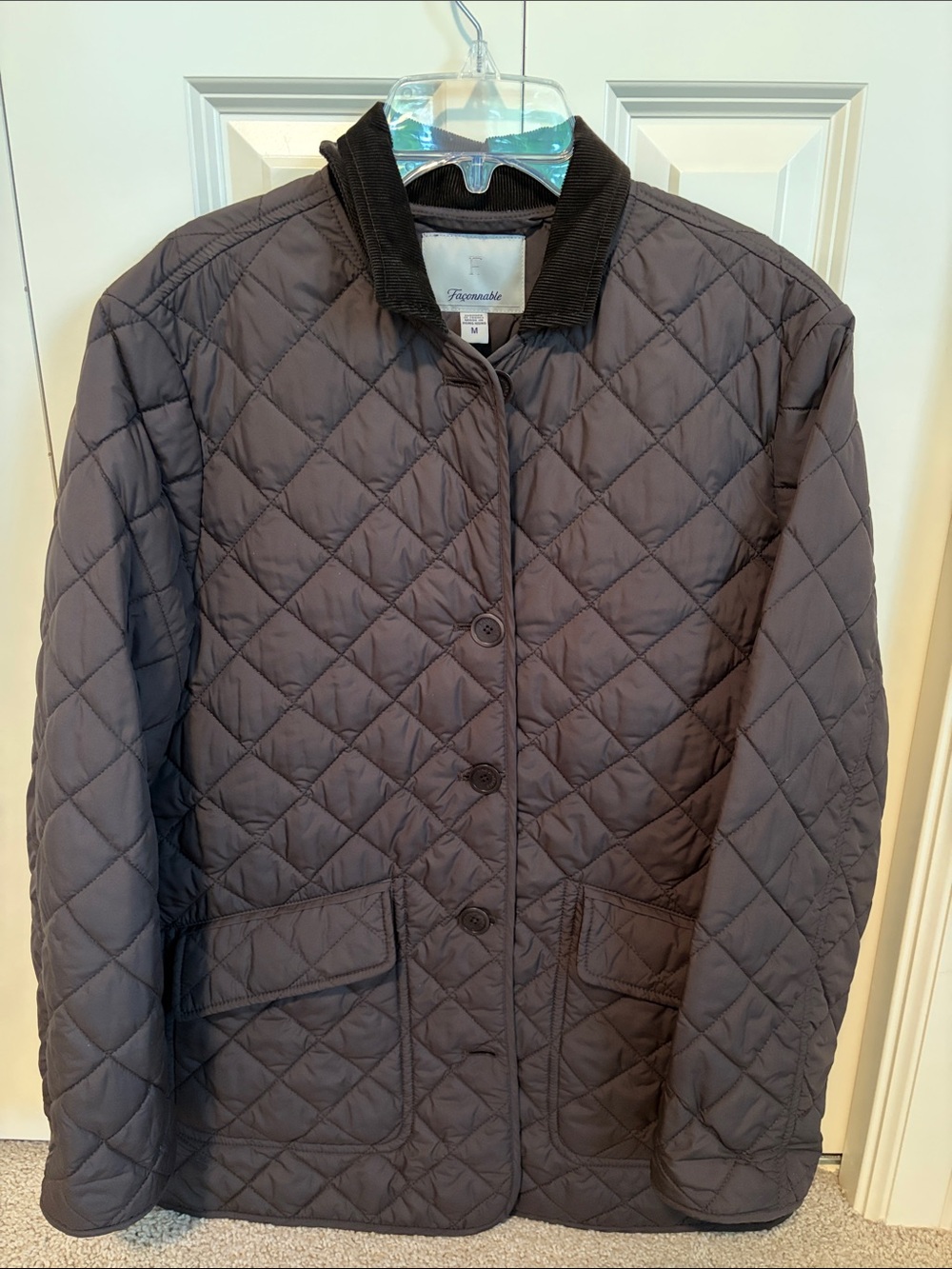 Vintage Faconnable quilted Jacket in Dark brown